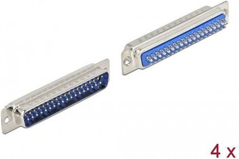 Delock 66704 D-SUB Steckverbinder in Silber, 4 Stück - Bild 1