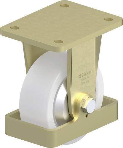 Blickle Schwerlast-Bockrolle BS-SPO 127G-FA-FS in Weiß und Multicolour mit 125 mm Rad-Durchmesser und einer Tragfähigkeit von 750 kg - Bild 1