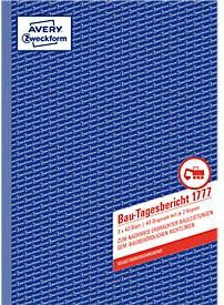 Avery Zweckform Bautagesbericht Formular 1777, DIN A4, 40 Blatt, selbstdurchschreibend - Bild 2