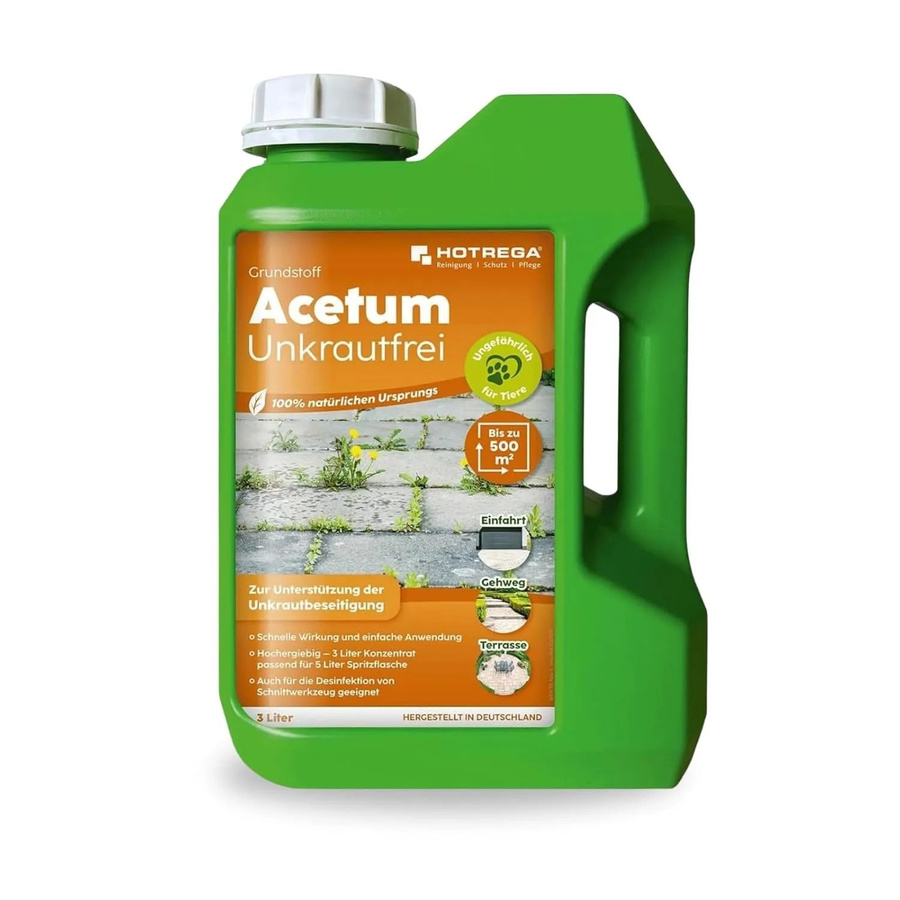 Hotrega Grundstoff Acetum Unkrautfrei Konzentrat zur Unkrautbekämpfung, 3 l - Bild 2