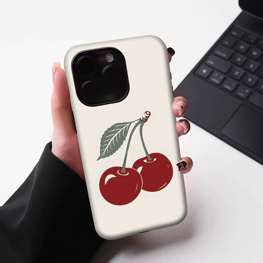 Potdemiel Magnetische Handyhülle mit Vintage Kirschblüten-Design für iPhone 17 16 15 14 13 Pro Max Plus, Mehrfarbig - Bild 6