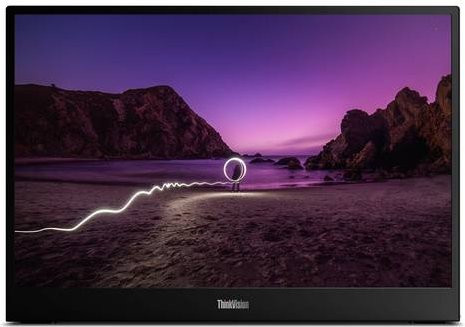 Lenovo ThinkVision M16 LCD-Monitor, 16 Zoll Full HD IPS Display, Schwarz, USB-C und DisplayPort - Bild 1