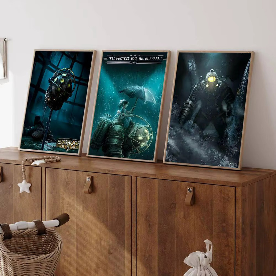 BioShock Retro Wandkunst Poster aus Kraftpapier für deine DIY Raumdekoration in Mehrfarben - Bild 3