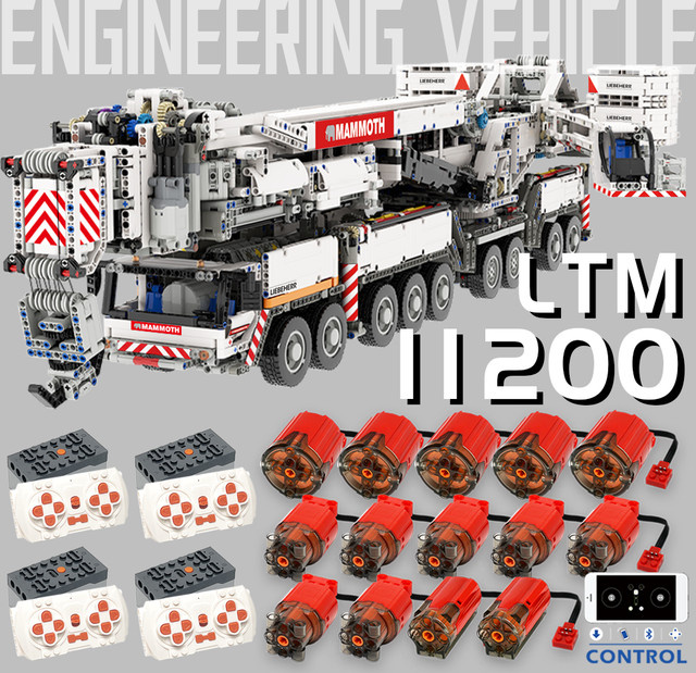 Ubricks Liebherr LTM11200 Mobile Kran, Bausteine, ferngesteuert, 9177 Teile, ab 14 Jahren - Bild 1