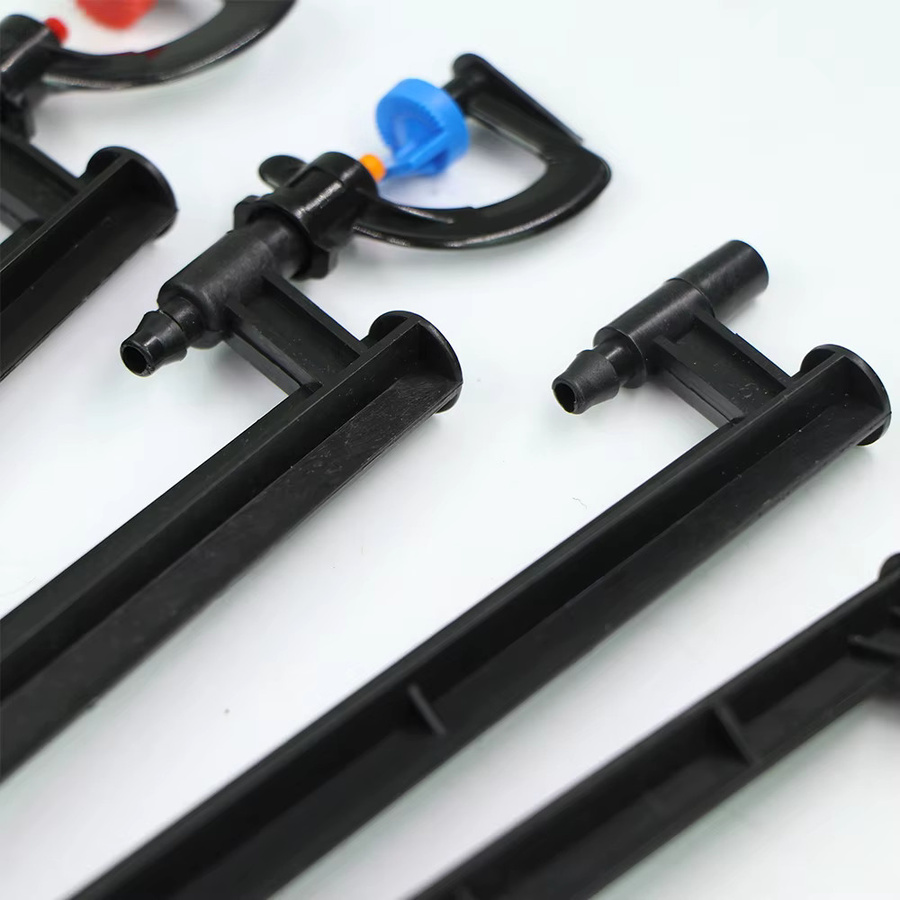 20 Stück RBCFHI Steckverbinder Pfähle für Mikrosprinkler und Gartenbewässerung aus Kunststoff und Glasfaser, Schwarz, 1/4 Zoll - Bild 5