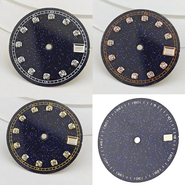 FancyWrist Sporttaucheruhr-Zifferblatt, Diamant, Roségold, Silber, 28,5 mm - Bild 1