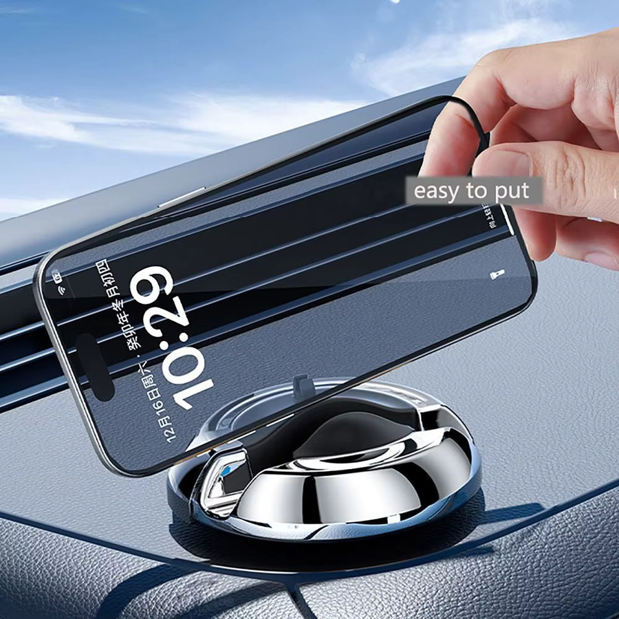 Universeller 2-in-1 Autotelefonhalter für das Armaturenbrett mit 360 Grad Rotation und multifunktionalem Parkplatz Nummernschild in Silber - Bild 4
