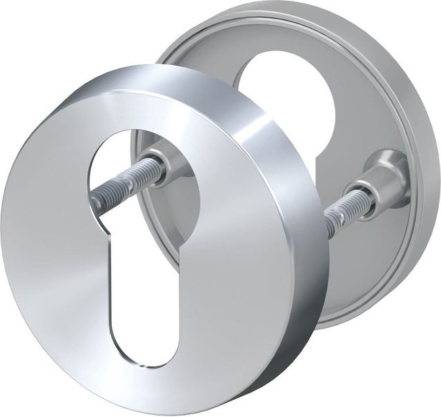 Basi Profilzylinder Rosettenpaar ZBR 3110 aus Edelstahl in Silber - Bild 1