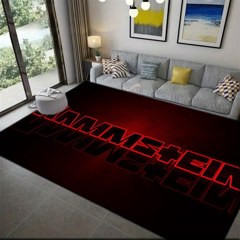 Rechteckiger Rammstein Teppich als Fußmatte für Zuhause und Outdoor, Schwarz, B/T: 60 x 40 cm - Bild 5