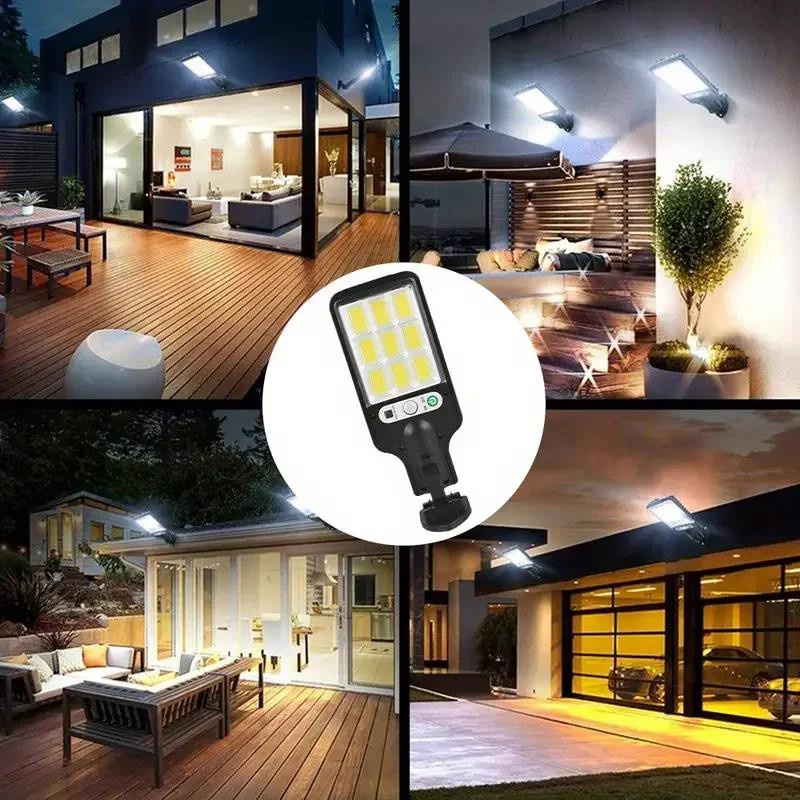 YJMP Super Lighting Solar Außenwandleuchte mit Bewegungssensor in Schwarz - Bild 5