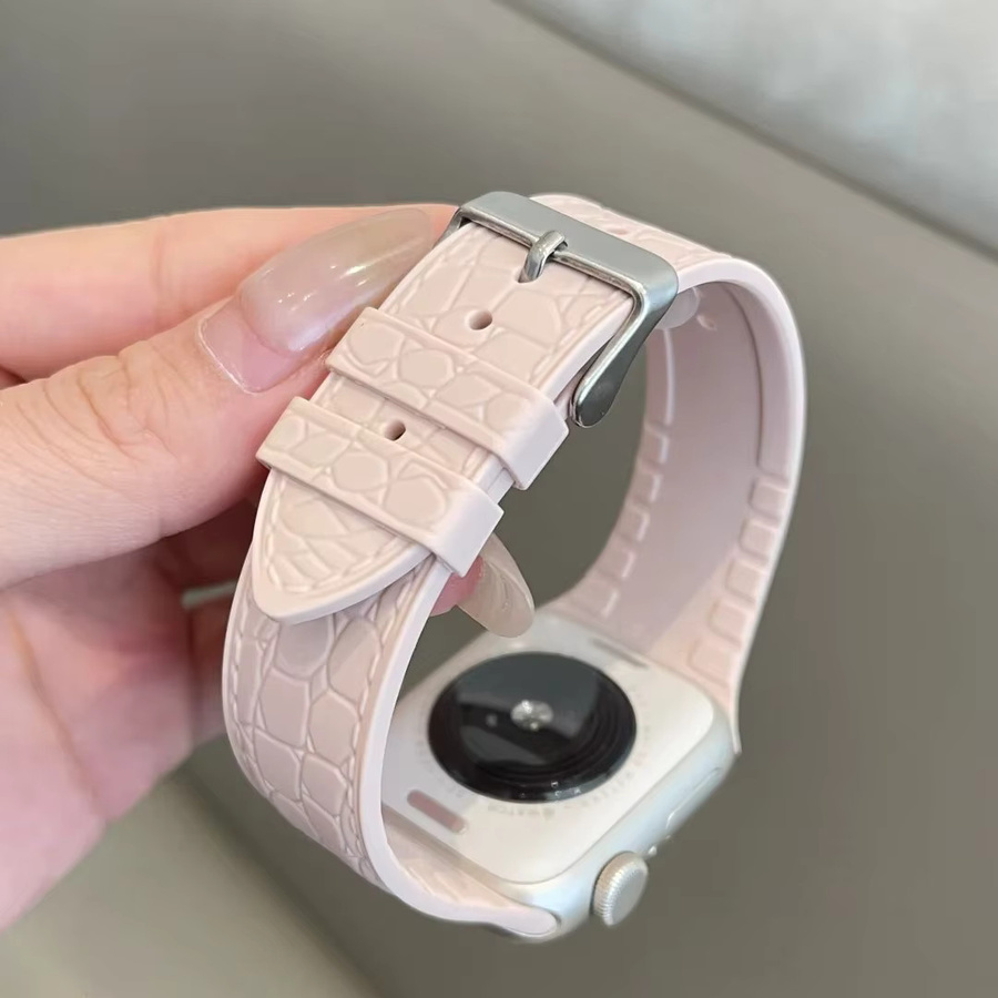 EIMO Uhrenarmband Silikon, Litschi-Muster, Apple Watch - Bild 3