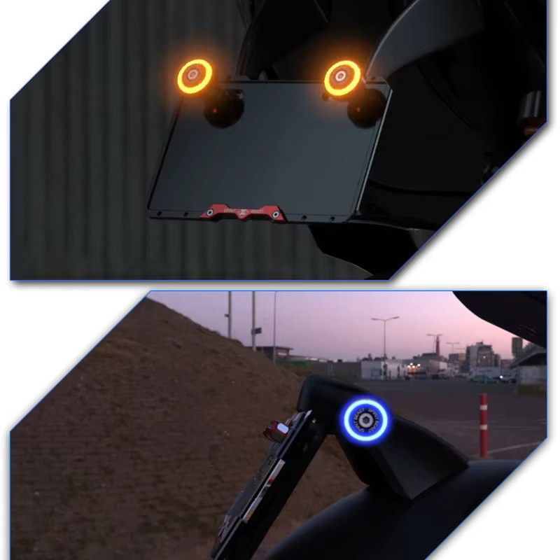 Benali Motorrad Zubehör LED Angel Eye Lampe für Kennzeichen und Pedale in Schwarz - Bild 3