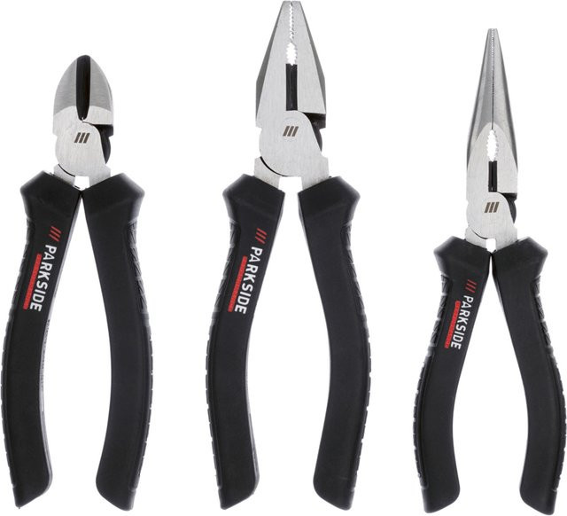 PARKSIDE PERFORMANCE Zangensatz 3-teilig bestehend aus Seitenschneider Kombizange und Spitzzange - Bild 1