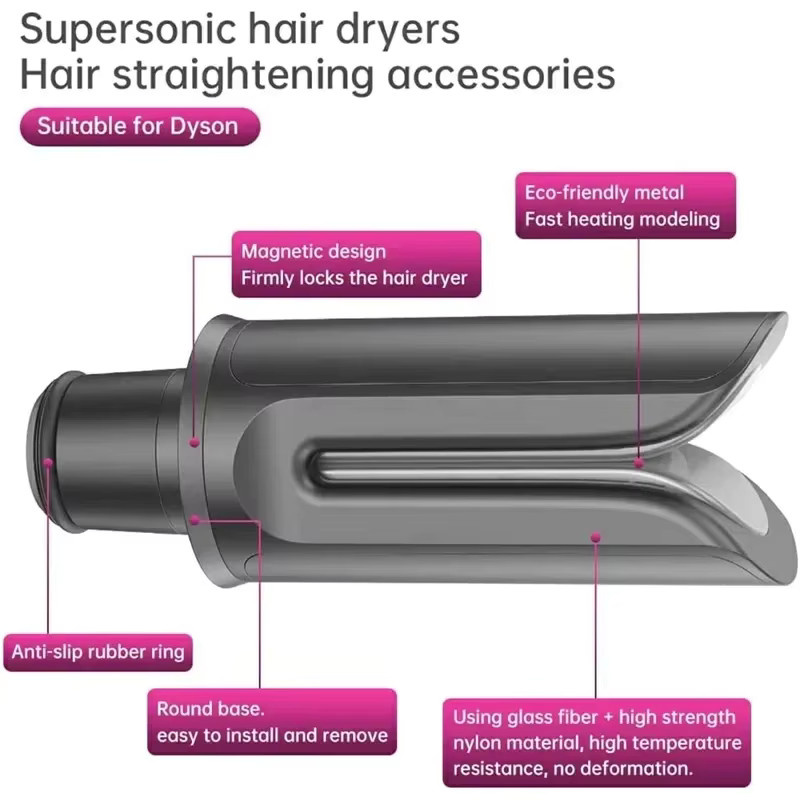 Dyson Airwrap Zubehör Gerade Düse Befestigung in Grau für Haar Styling Werkzeuge - Bild 3