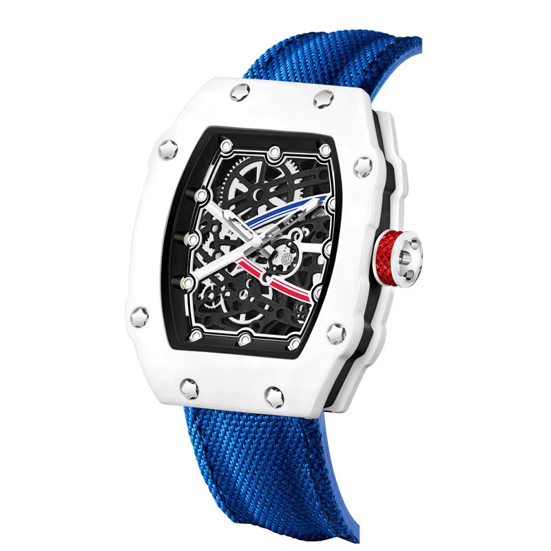 STARPERISH Armbanduhr Tonneau, Quarz, Schwarz, Nylon, Herren - Bild 2