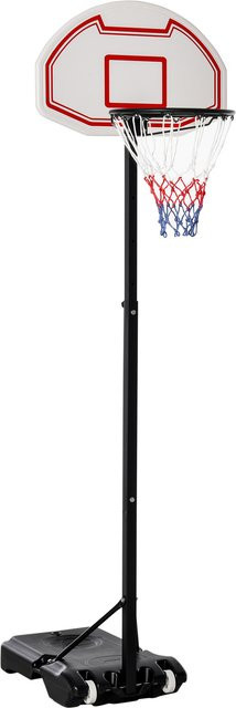 HOMCOM Basketballanlage höhenverstellbar rollbar schwarz - Bild 1