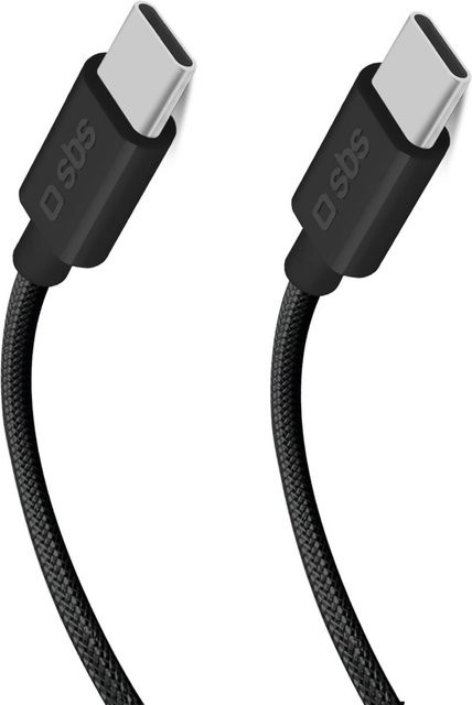SBS USB-C 3.2 Lade- und Datenkabel mit Power Delivery bis 100W, Schwarz, 1,5 m - Bild 1