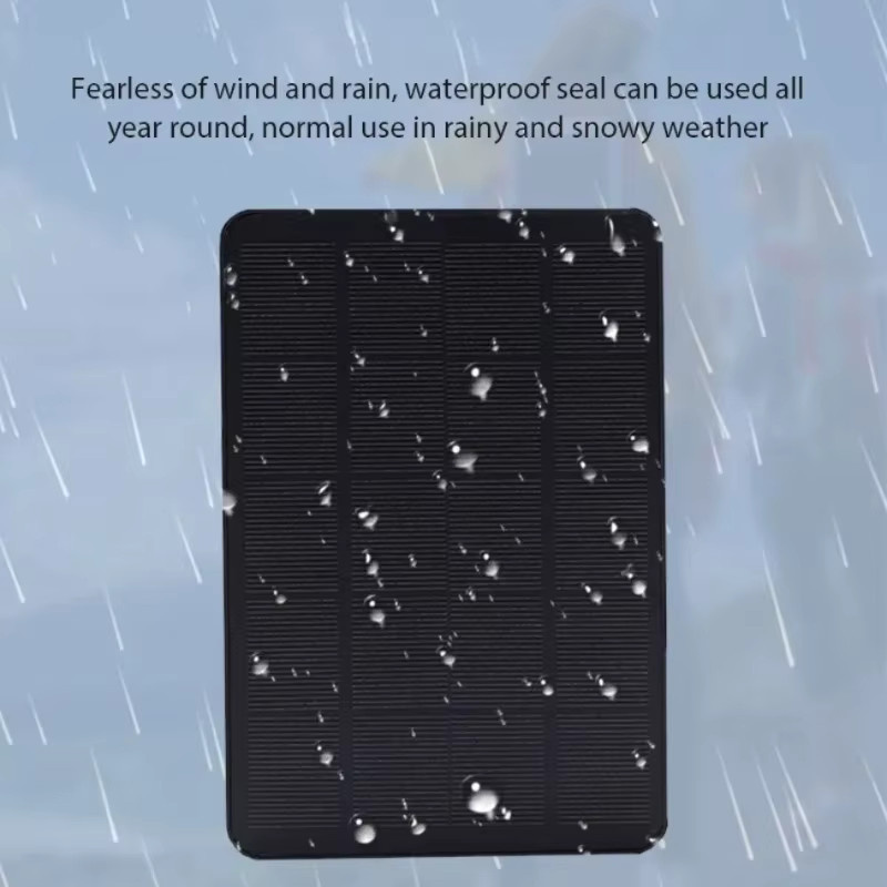 VIKEFON Solarpanel 10 W mit USB-C Anschluss in Schwarz für Überwachungskameras und Lichtsysteme - Bild 4