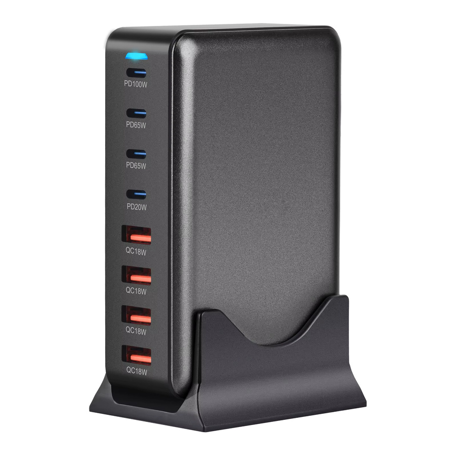 320W GaN Desktop Ladegerät mit 8 USB-C Ports und PD Schnellladung, Grau - Bild 2