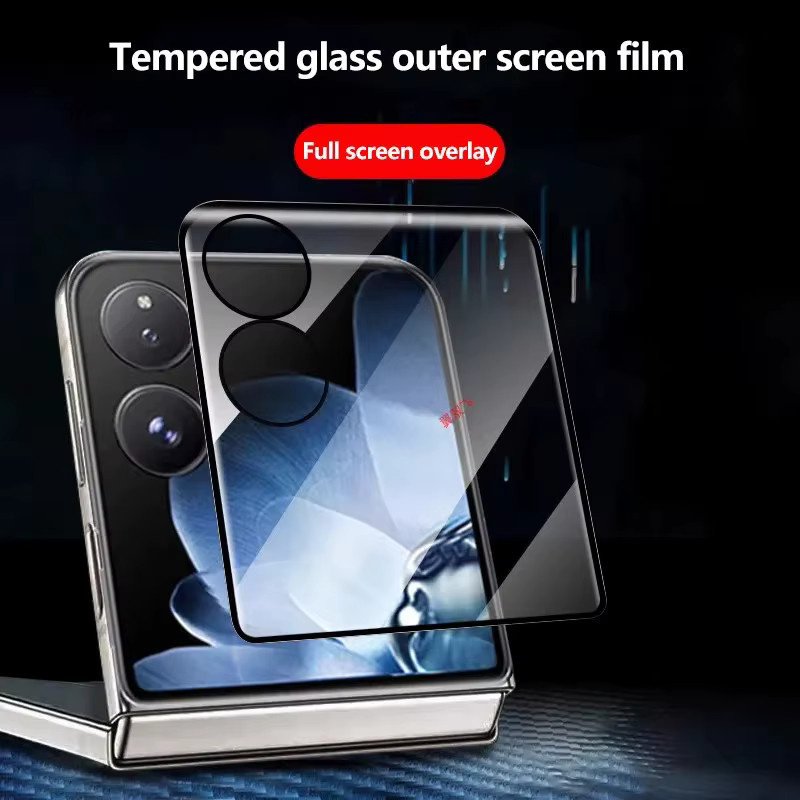 Xiaomi Mix Flip 2 5G Ultra HD Clear 3D gebogenes gehärtetes Glas Displayschutzfolie, transparent, 9H Härtegrad, Full Cover Anti-Scratch - Bild 4