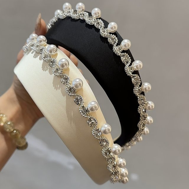 Stirnband, Perle, Strass, Krone, Damen - Bild 1