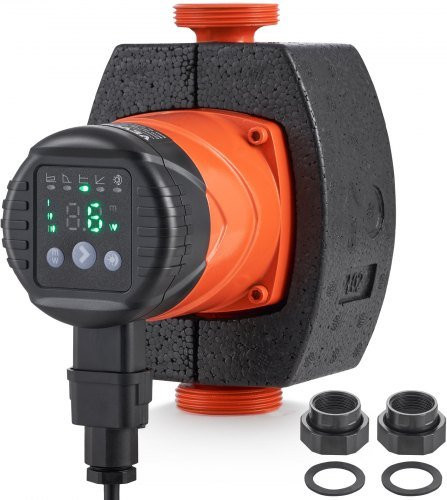 VEVOR Warmwasser-Umwälzpumpe LPS25-6BP-180 in Orange, 220V, 45W, 60 L/min Durchflussrate, 6m Förderhöhe, Gewindeanschluss: 1-1/2 Zoll - Bild 1