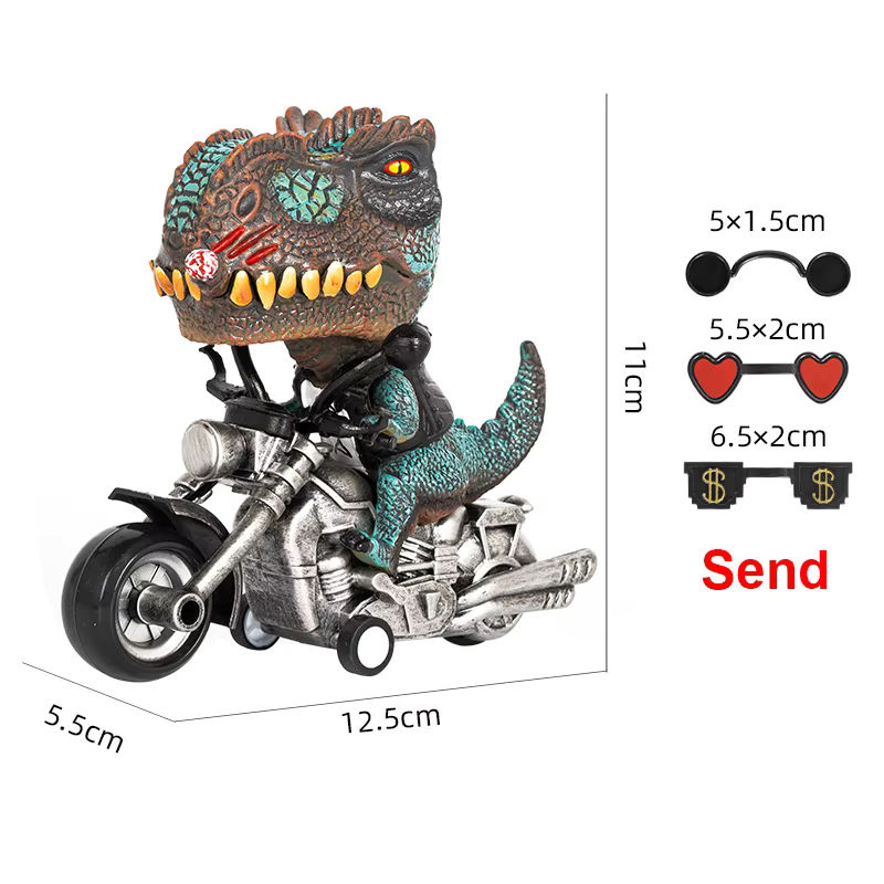 Kreative Dinosaurier Tierfiguren aus Kunstharz als Miniatur-Dekoartikel für Kinder und Heimdekoration in Mehrfarbig - Bild 3
