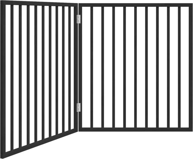 vidaXL Hundegitter aus Pappelholz, faltbar, 2 Paneele, Schwarz, Breite: 160 cm - Bild 1