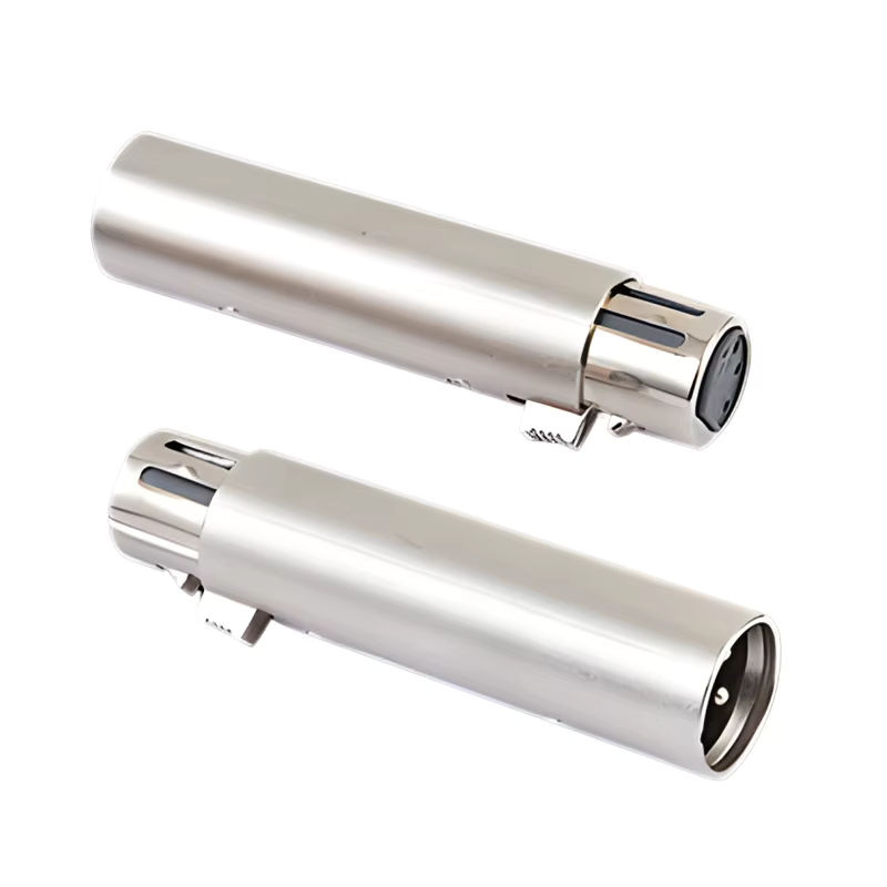 BSN XLR auf DMX Konverter Adapter 3 Pin auf 5 Pin mit Metallgehäuse in Silber - Bild 2