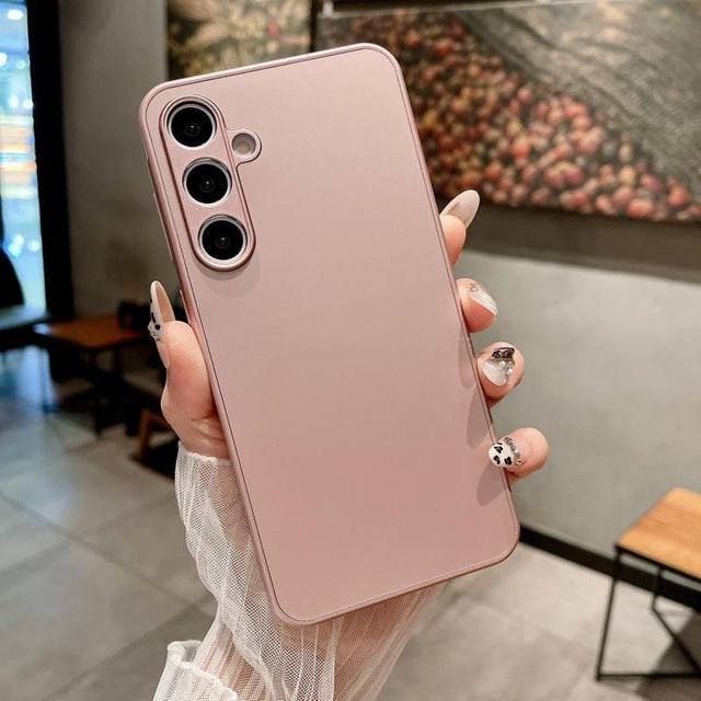 Matte Glas Hülle für Samsung Galaxy S24+ in Pink - Bild 1