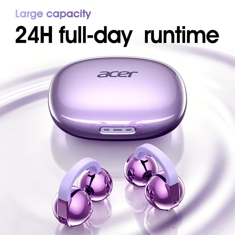 Acer Ohr825 Ohr-Clip-On Open Wireless Kopfhörer Bluetooth 6.0 in Purple mit ENC Anrufgeräuschunterdrückung - Bild 2