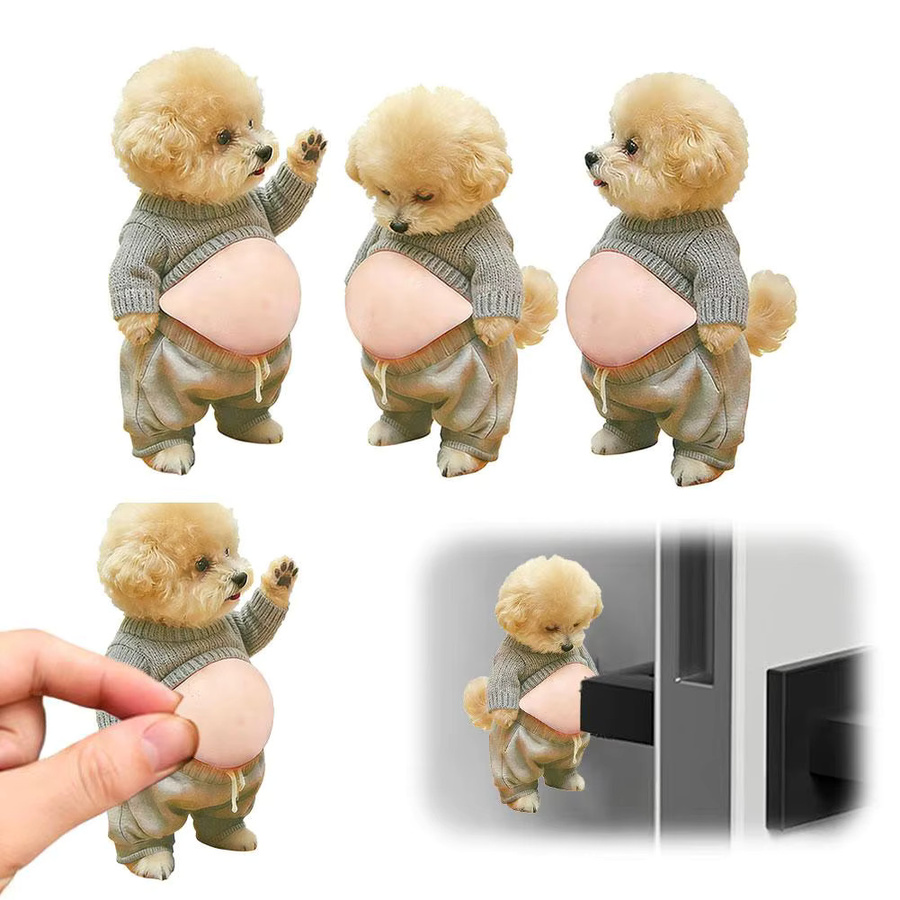 3D-Pudel Handyhüllen-Aufkleber als weiches Dekompressionsspielzeug zur Stressbewältigung in Braun und Multicolour für iPhone, Samsung und Huawei - Bild 3