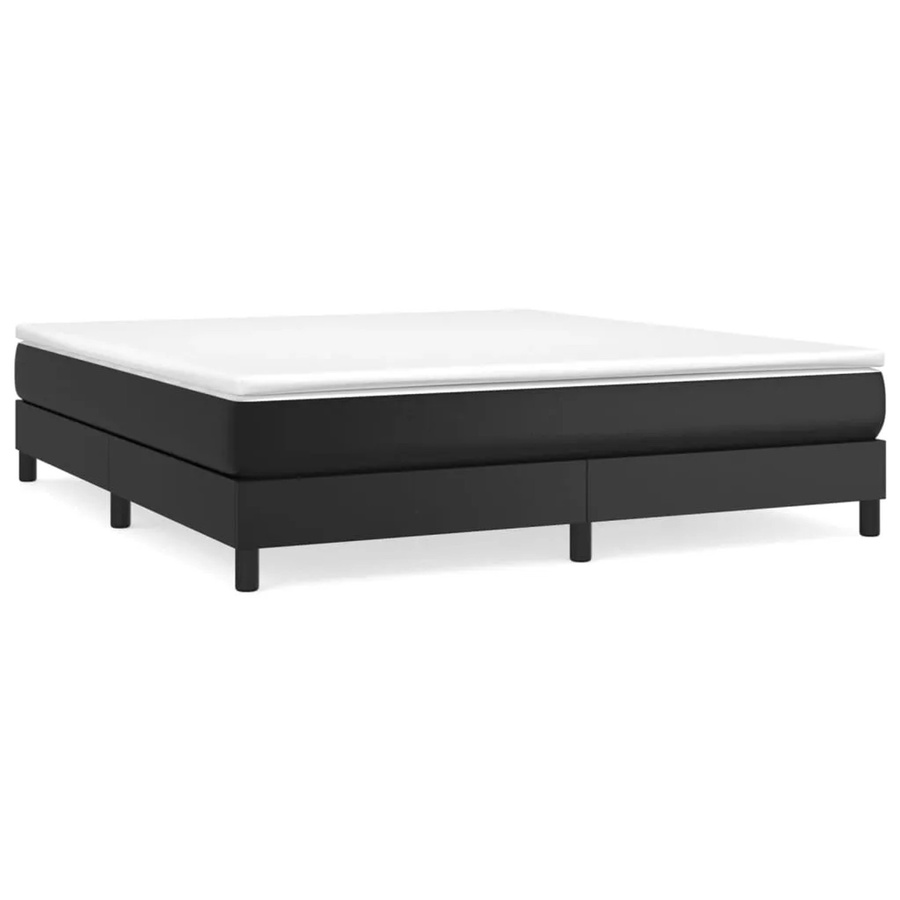 vidaXL Boxspringbett in Schwarz aus Kunstleder, B/T/H: 180 x 200 x 25 cm - Bild 2