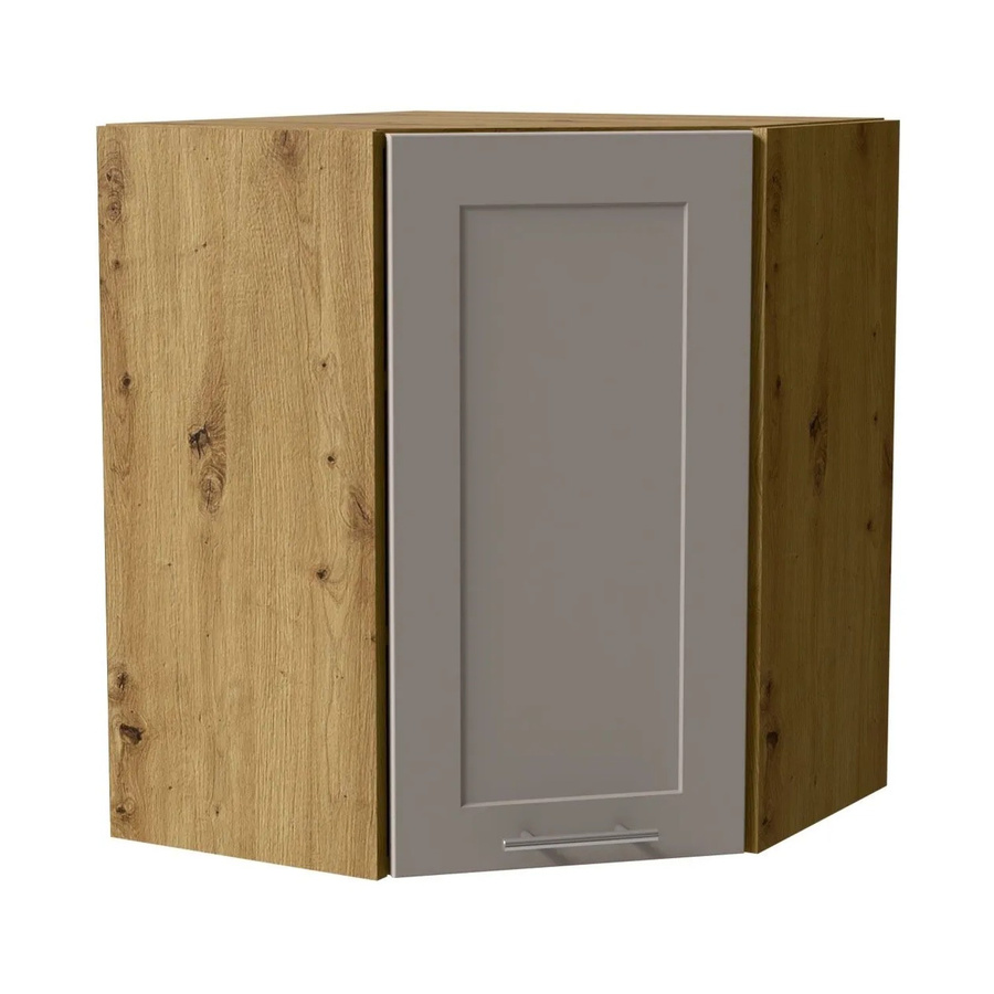 Eckhängeschrank Feldmann-Wohnen Oslo W10 in Eiche Artisan und Kaschmir Matt, B/T/H: 60 x 60 x 72 cm - Bild 2