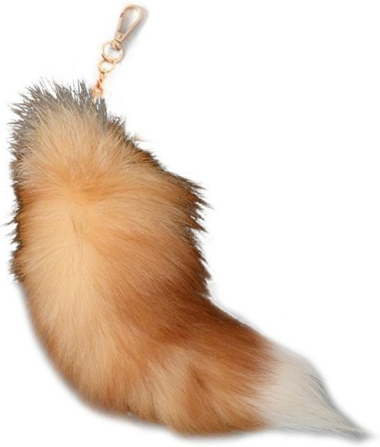 YIRAN Schlüsselanhänger Plüsch-Fuchsschwanz, 28 cm, Unisex - Bild 1
