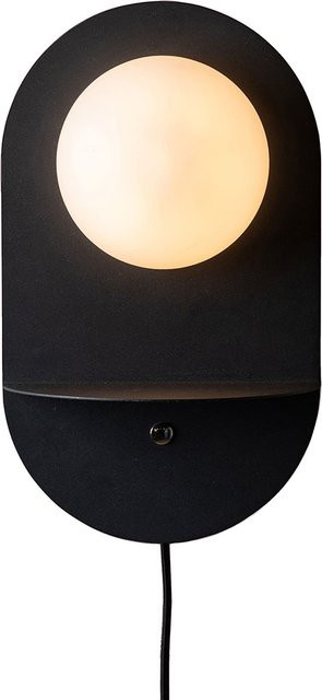 it´s about RoMi Tokyo Wandleuchte in Schwarz mit Glaskugel im minimalistischen Design - Bild 1