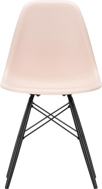 Vitra DSW Eames Plastic Side Chair in Rosa mit Holzbeinen und mattem Kunststoff - Bild 1
