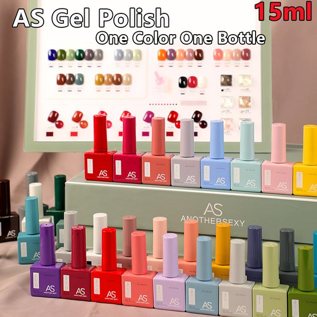 AS Gel-Nagellack, 15 ml, Glänzend - Bild 1
