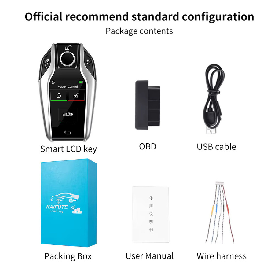 YIQIXIN Universal Modifizierte Smart LCD Key Fernbedienung in Silber für BMW, Benz, Audi, Kia, Ford, Jaguar, Land Rover, Porsche, Lexus, Hyundai, Nissan und VW - Bild 4