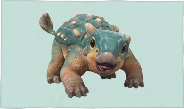 Ka Chen Muxi Gesichtstuch Ankylosaurus magniventris aus Baumwolle, schnelltrocknend und saugfähig, B: 40 cm, H: 60 cm - Bild 1