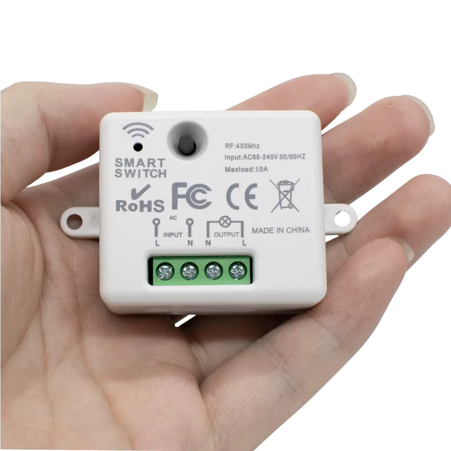 Scimagic-RC 1-Kanal Funkfernbedienungsschalter 433MHz RF-Empfänger-Controller Mini-Relaismodul in Weiß - Bild 4