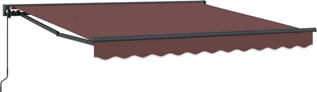 vidaXL Markisenrahmen Braun mit Polyester-Markise und PU-Beschichtung B/T: 350 x 250 cm - Bild 1