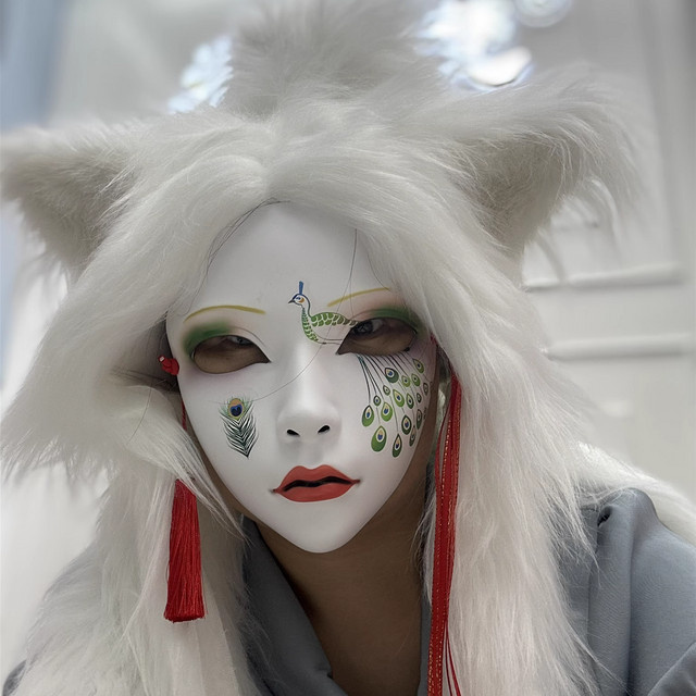 Juno Vogel Rollenspiel Maske, Zubehör, Weiß - Bild 1