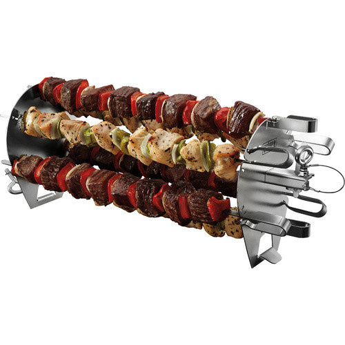 Weber CRAFTED Drehspieß-Set aus Edelstahl in Silber - Bild 2