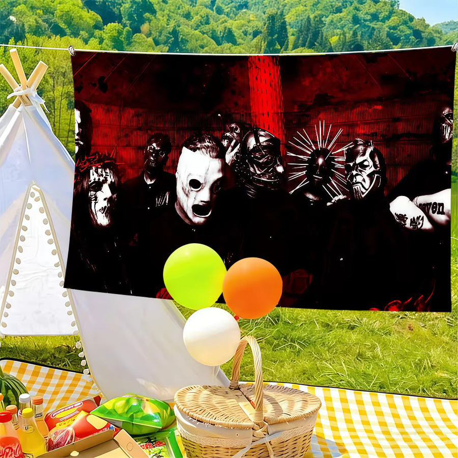 Slipknot Flagge von Warner Bros. als Wandkunst und Dekoration, Mehrfarbig, B/H: 60 x 40 cm - Bild 3