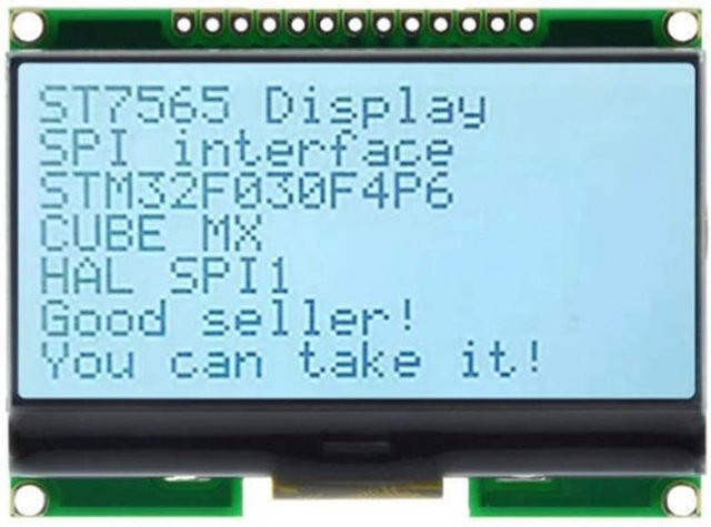 PHILE-COG LCD-Modul LCD12864-06D mit 128x64 Dots, ST7565 Treiber, Schriftart und SPI-Schnittstelle in Blau - Bild 1