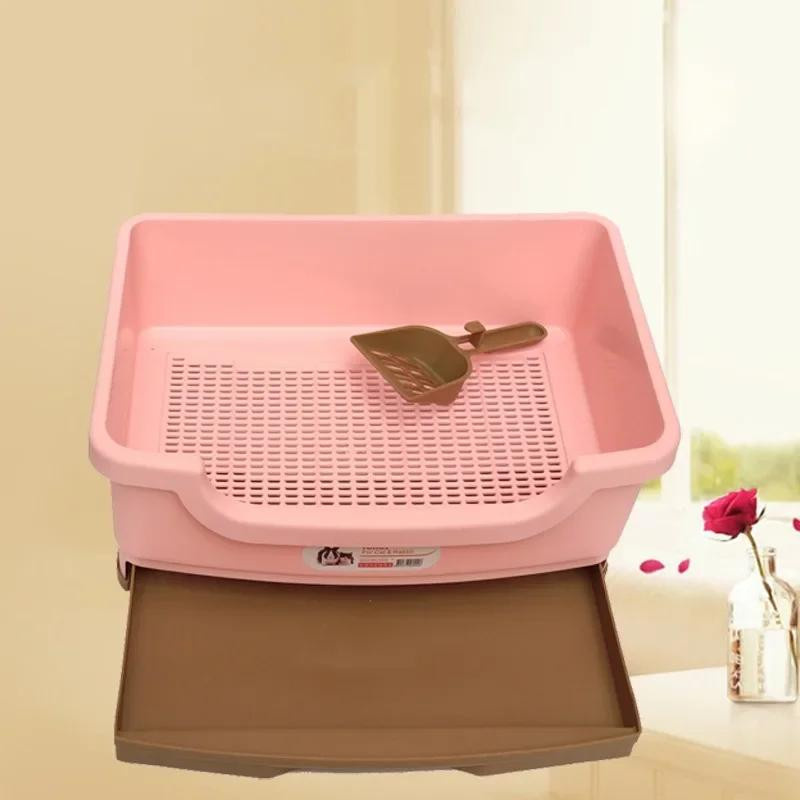 Yiran Furniture Haustier-Trainer-Tablett Katzen-Toilette aus Kunststoff mit Anti-Spritzer-Funktion, B/T/H: 41,0 x 30,0 x 15,0 cm - Bild 1