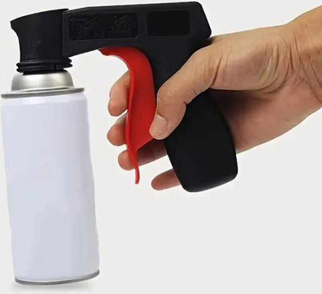 Elektrische Handspritzpistole aus Kunststoff in Schwarz für farbwechselnde Folienkleber zur Autopflege - Bild 1
