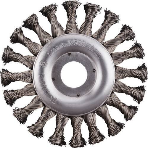 Rhodius Stahl-Rundbürste SRBZ TOPline gezopft für Stahl, Farbe: silver, Durchmesser: 125 mm, Breite: 13 mm, Bohrung: 22,23 mm - Bild 1