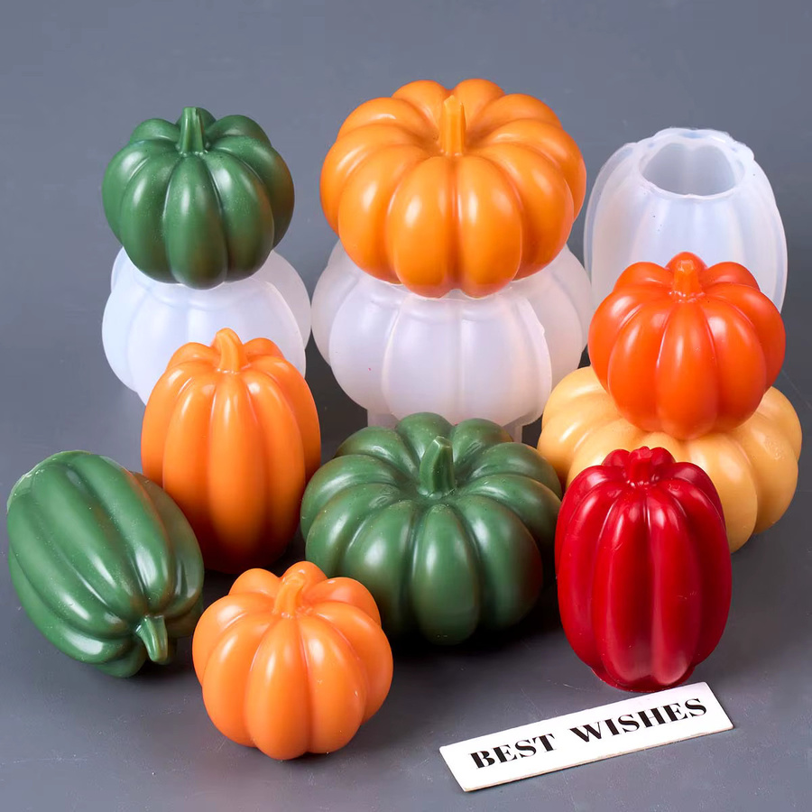 UDOCOOL Silikonform für 3D Kürbis Kerzen DIY Halloween Deko und Aromatherapie Kerzenherstellung - Bild 3